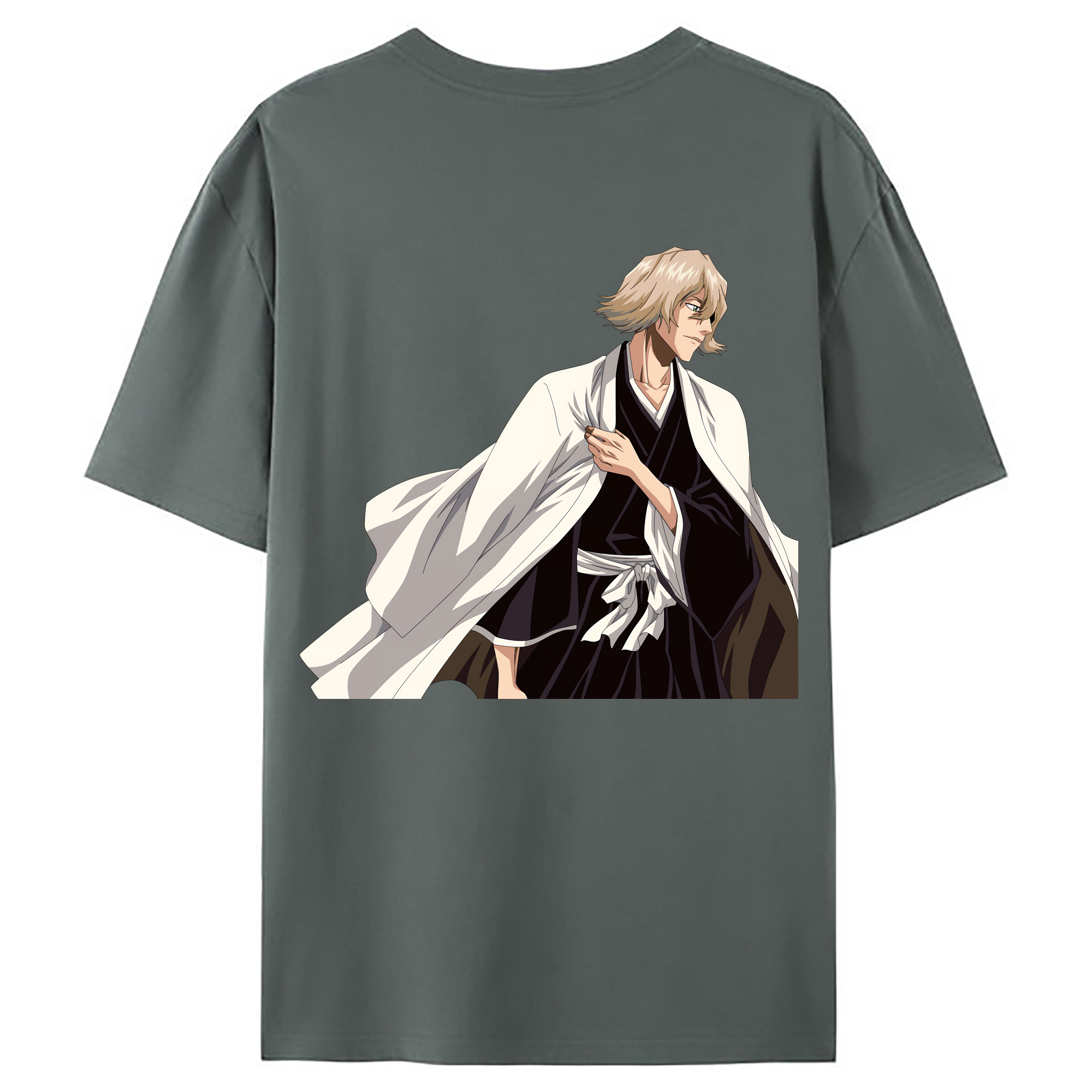 （画像用） "ブリーチ 浦原 喜助（うらはら きすけ） BLEACH Urahara Kisuke " 綿100％ メンズ半袖Tシャツ（バックプリント） 通気性